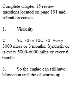 Chapter 15 Assignment